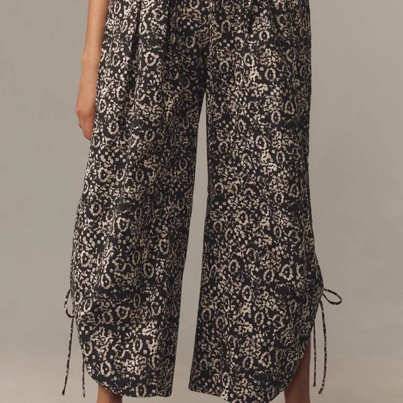 Anthro Ruched Parachute Poplin Pants - Tall - Picture 4 of 14